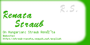 renata straub business card